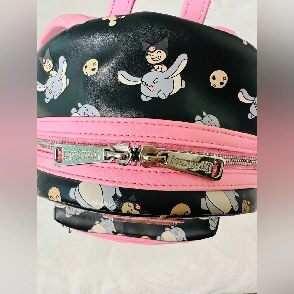 Loungefly Sanrio Glow In The Dark Kuromi and Baku Mini Backpack